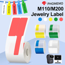 Load image into Gallery viewer, Phomemo M110 M200 M220 Label Paper Round F-type Jewelry Thermal Paper Sticker Multi-Purpose Label Tape Self-Adhesive Paper
