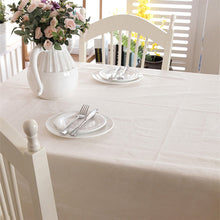Load image into Gallery viewer, Polyester Linen Lace Edge Tablecloth, Rectangular Tassels Dust-Proof Table Cover,for Kitchen Dinning Table Home Decor
