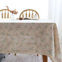Load image into Gallery viewer, Polyester Linen Lace Edge Tablecloth, Rectangular Tassels Dust-Proof Table Cover,for Kitchen Dinning Table Home Decor
