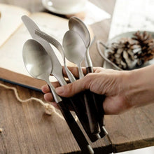 Load image into Gallery viewer, Popular Eco-Friendly Real Wood Handle Stainless Steel Cutlery Elegant Dinnerware Tableware Excellent Performance For Home
