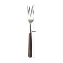 Load image into Gallery viewer, Popular Eco-Friendly Real Wood Handle Stainless Steel Cutlery Elegant Dinnerware Tableware Excellent Performance For Home
