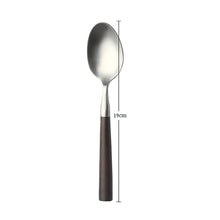 Load image into Gallery viewer, Popular Eco-Friendly Real Wood Handle Stainless Steel Cutlery Elegant Dinnerware Tableware Excellent Performance For Home
