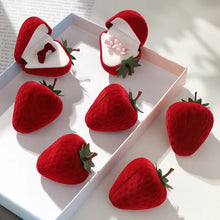 Load image into Gallery viewer, Popular Strawberry Box Cute Jewelry Boxes Ring Flocking Storage Box Fashion Earring Jewelry Box Birthday Gift
