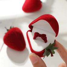Load image into Gallery viewer, Popular Strawberry Box Cute Jewelry Boxes Ring Flocking Storage Box Fashion Earring Jewelry Box Birthday Gift
