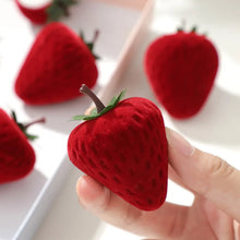 Load image into Gallery viewer, Popular Strawberry Box Cute Jewelry Boxes Ring Flocking Storage Box Fashion Earring Jewelry Box Birthday Gift
