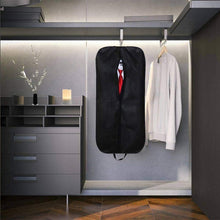 Load image into Gallery viewer, Portable Dustproof Non-Woven Garment Bag Suit Storage Bag Cover For Clothes Suit Bag Trunk Black Holdall Dress Jacket Dust Cover
