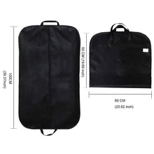 Load image into Gallery viewer, Portable Dustproof Non-Woven Garment Bag Suit Storage Bag Cover For Clothes Suit Bag Trunk Black Holdall Dress Jacket Dust Cover
