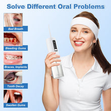 Load image into Gallery viewer, Portable Water Flossers for Teeth 230ML Oral Irrigator Rechargeable Dental Floss 3 Modes IPX7 Waterproof Teeth Whitening Cleaner 0ral irrigator
