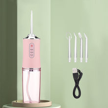 Load image into Gallery viewer, Portable belt oral irrigator 300ml dental floss cleaner 3 modes 4 nozzles rechargeable IP7 waterproof tooth whitening device 0ral irrigator
