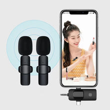 Load image into Gallery viewer, Professional 3 In 1 Wireless Lavalier Microphone For IPhone Android 3.5mm For Radio Live Recording Noise Reduction Microphone
