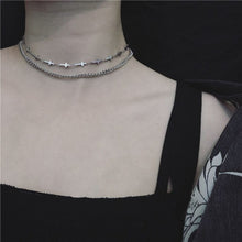 Load image into Gallery viewer, Punk Stainless Steel Cross Choker Necklace for Women Girls Hiphop Gothic Cross Collar Necklace Rock Fashion Jewelry Gifts
