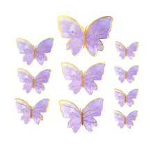 Load image into Gallery viewer, Purple Pink Butterfly Cake Decoration Happy Birthday Cake Topper Handmade Painted For Wedding Birthday Party Baby Shower
