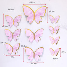 Load image into Gallery viewer, Purple Pink Butterfly Cake Decoration Happy Birthday Cake Topper Handmade Painted For Wedding Birthday Party Baby Shower
