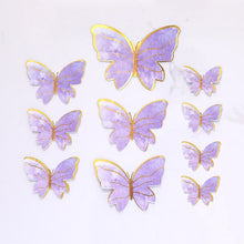 Load image into Gallery viewer, Purple Pink Butterfly Cake Decoration Happy Birthday Cake Topper Handmade Painted For Wedding Birthday Party Baby Shower
