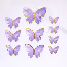 Load image into Gallery viewer, Purple Pink Butterfly Cake Decoration Happy Birthday Cake Topper Handmade Painted For Wedding Birthday Party Baby Shower
