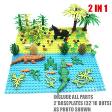 Load image into Gallery viewer, Rain Forest Parts Animal Green Grass Jungle Bush Flower Tree Plants Building Blocks DIY MOC Assemble Compatible  s Baseplate
