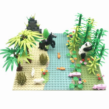Load image into Gallery viewer, Rain Forest Parts Animal Green Grass Jungle Bush Flower Tree Plants Building Blocks DIY MOC Assemble Compatible  s Baseplate
