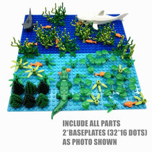 Load image into Gallery viewer, Rain Forest Parts Animal Green Grass Jungle Bush Flower Tree Plants Building Blocks DIY MOC Assemble Compatible  s Baseplate

