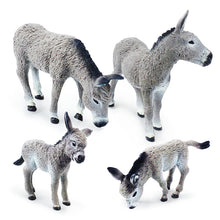 Load image into Gallery viewer, Realistic Grey Donkey Figurines Cute Animals Toys Model Farm Pasture Plastic Model Toy Gift for Children Kids Collection Figures
