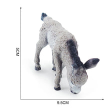 Load image into Gallery viewer, Realistic Grey Donkey Figurines Cute Animals Toys Model Farm Pasture Plastic Model Toy Gift for Children Kids Collection Figures
