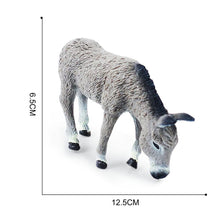 Load image into Gallery viewer, Realistic Grey Donkey Figurines Cute Animals Toys Model Farm Pasture Plastic Model Toy Gift for Children Kids Collection Figures
