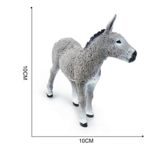 Load image into Gallery viewer, Realistic Grey Donkey Figurines Cute Animals Toys Model Farm Pasture Plastic Model Toy Gift for Children Kids Collection Figures

