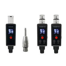 Load image into Gallery viewer, Rechargeable UHF Wireless XLR Transmitter and XLR Receiver for Two Microphones Compatible with Audio Mixer
