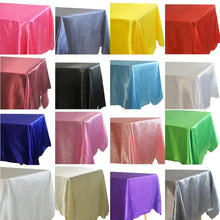 Load image into Gallery viewer, Rectangle Satin Tablecloth Overlays Wedding Banquet Tapete Home Dining Table Cover Christmas Halloween Birthday Table Cloth
