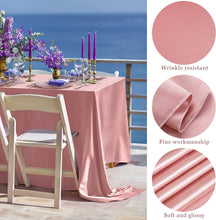 Load image into Gallery viewer, Rectangle Wedding Satin Tablecloth 57x102inch Bright Smooth Silk Table Cover for Wedding Banquet Anniversary Dining Table Decor
