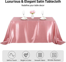 Load image into Gallery viewer, Rectangle Wedding Satin Tablecloth 57x102inch Bright Smooth Silk Table Cover for Wedding Banquet Anniversary Dining Table Decor
