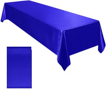 Load image into Gallery viewer, Rectangle Wedding Satin Tablecloth 57x102inch Bright Smooth Silk Table Cover for Wedding Banquet Anniversary Dining Table Decor

