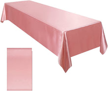 Load image into Gallery viewer, Rectangle Wedding Satin Tablecloth 57x102inch Bright Smooth Silk Table Cover for Wedding Banquet Anniversary Dining Table Decor
