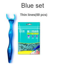 Load image into Gallery viewer, Replaceable dental floss super fiber flat wire and soft floss hilo dental teeth sticks oral care hygiene toothpick 0ral irrigator

