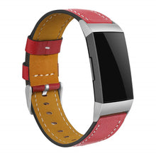 Load image into Gallery viewer, Replacement Fitbit Charge 3 Bands Leather Straps Band Interchangeable Smart Fitness Watch Bands With Stainless Frame for Charge3
