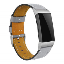 Load image into Gallery viewer, Replacement Fitbit Charge 3 Bands Leather Straps Band Interchangeable Smart Fitness Watch Bands With Stainless Frame for Charge3
