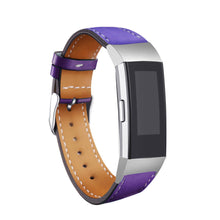 Load image into Gallery viewer, Replacement Fitbit Charge 3 Bands Leather Straps Band Interchangeable Smart Fitness Watch Bands With Stainless Frame for Charge3

