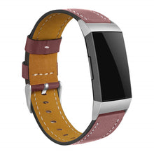 Load image into Gallery viewer, Replacement Fitbit Charge 3 Bands Leather Straps Band Interchangeable Smart Fitness Watch Bands With Stainless Frame for Charge3

