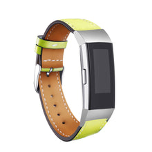 Load image into Gallery viewer, Replacement Fitbit Charge 3 Bands Leather Straps Band Interchangeable Smart Fitness Watch Bands With Stainless Frame for Charge3
