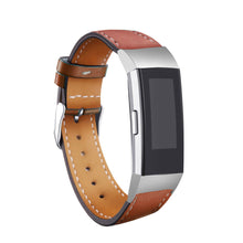 Load image into Gallery viewer, Replacement Fitbit Charge 3 Bands Leather Straps Band Interchangeable Smart Fitness Watch Bands With Stainless Frame for Charge3
