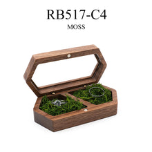 Load image into Gallery viewer, Ring Box Jewelry Storage Engagement Wedding Ceremony Ring Customize Proposal Ring Rustic Wedding Gift for Girl Walnut Wood
