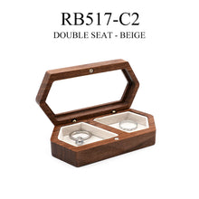 Load image into Gallery viewer, Ring Box Jewelry Storage Engagement Wedding Ceremony Ring Customize Proposal Ring Rustic Wedding Gift for Girl Walnut Wood
