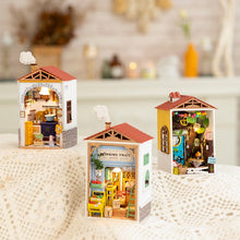 Load image into Gallery viewer, Robotime DIY Wooden Dollhouse Mini Town Doll House with Furniture Bookshop for Children Gift Miniature Adult

