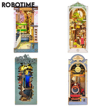 Load image into Gallery viewer, Robotime Rolife DIY Book Nook Japanese Sakura Densya in Books Series Wooden Miniature House with Furniture Doll House Kits Toy
