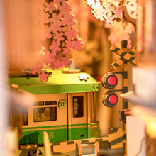 Load image into Gallery viewer, Robotime Rolife DIY Book Nook Japanese Sakura Densya in Books Series Wooden Miniature House with Furniture Doll House Kits Toy
