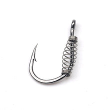 Load image into Gallery viewer, Fishhook 10pcs/bag High Carbon Steel Spring Fish Hook Barbed Swivel Carp  Explosion Hooks Jig Fly Fishing Hooks With Hole Tackle
