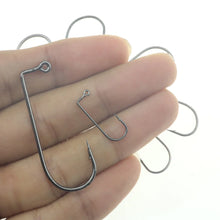 Load image into Gallery viewer, Fishhook 50pcs/bag 90 Degree Jig Fly Tying Strong Wire Saltwater Freshwater Fish Hook Aberdeen jig fishing size 6 4 2 1 1/0-4/0#
