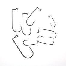 Load image into Gallery viewer, Fishhook 50pcs/bag 90 Degree Jig Fly Tying Strong Wire Saltwater Freshwater Fish Hook Aberdeen jig fishing size 6 4 2 1 1/0-4/0#
