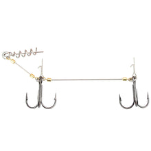 Load image into Gallery viewer, Fishhook Fishing Screw Rig Double VMC Fishing Hooks With Pike Center Pin Shad Belly Stingers For Shallow-Rigging, 1 Pcs Per Pack
