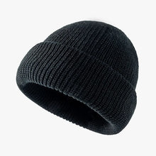 Load image into Gallery viewer, Knitted Hat Women's Cold Hat Winter Hat Men's Autumn Winter Melon Leather Hat Solid Color Versatile Dome Knitted Hat
