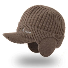 Load image into Gallery viewer, Fashion Cycling Cap Ear Protection Hats Windproof Warmer Warmth Peaked Cap Baseball Cap Wool Beanie Hat Winter
